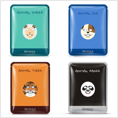 Set of 4 Nourishing Animal Facial Masks
