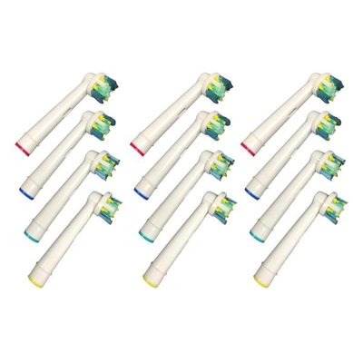 12 Oral B-Compatible Toothbrush Heads - Floss Action 12 Oral B-Compatible Toothbrush Heads - Floss Action