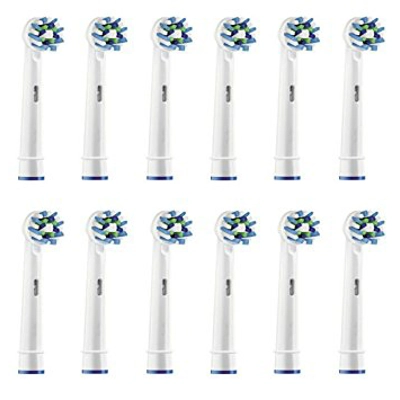 12 Oral B-Compatible Toothbrush Heads - Cross Action 12 Oral B-Compatible Toothbrush Heads - Cross Action