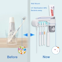 Amerident UV Toothbrush Steriliser with Auto Toothpaste Dispenser