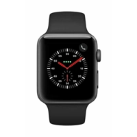 Apple Watch S3 42mm 16GB Aluminium With GPS and Cellular with Black Strap