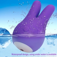 Nelly - Waterproof Silicone Rabbit Vibrators with Nipple Massager and Clitoris Stimulation 6 Speeds Double Motors