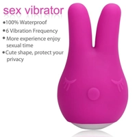 Nelly - Waterproof Silicone Rabbit Vibrators with Nipple Massager and Clitoris Stimulation 6 Speeds Double Motors