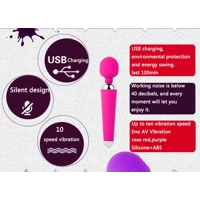 Magic Wand Silicone Electric Sex Toy Waterproof with Silent Design