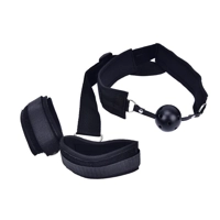 Mouth Gag Ball With Hand Cuffs BDSM Bondage