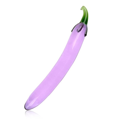 Glass Eggplant Chilli Pepper Dildo