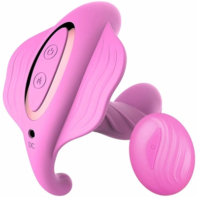 Heating Dual Ended Motor Remote Vibrator 10 Speed Fairy Butterfly