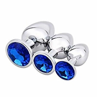 Jewel Butt Plug - 3 Silver Starter Set