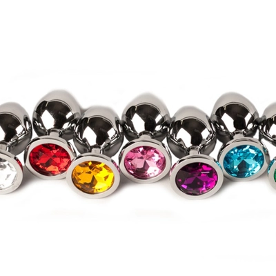 Jewel Butt Plug - 3 Silver Starter Set Jewel Butt Plug - 3 Silver Starter Set