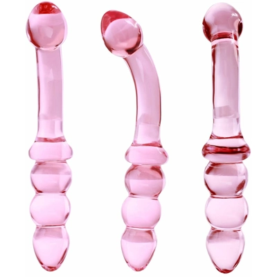 Pink Glass Curved G-Spot Dildo Pink Glass Curved G-Spot Dildo