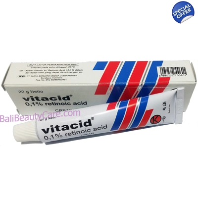 Vitacid 0.1 Retinol Retinoic Acid Retin A Anti Acne Cream title=