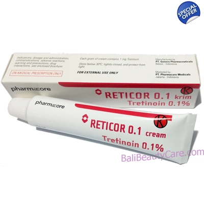 Reticor 0.1 Tretinoin Cream to treat acne dark spots title=