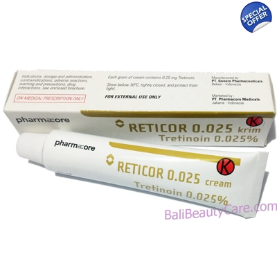 Reticor 0.025 Tretinoin Cream to treat acne dark spots title=