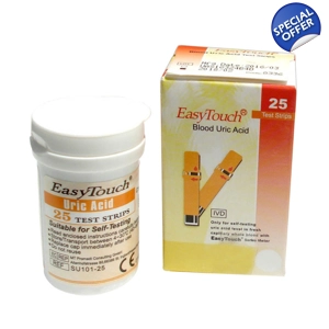 25 Test Strips Easy Touch Uric Acid Monitor Control Check Meter