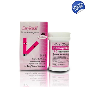 25 Test Strips Easy Touch Hemoglobin Monitor Control Check Meter