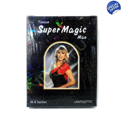 12 pcs Super Magic Man Wet Tissue Antiseptic For Premature Ejaculation title=