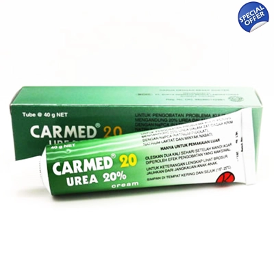 Carmed Urea 20 Cream for eczema psoriasis maize callus title=
