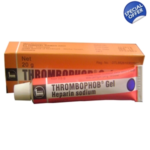 Thrombophob Gel Heparin Sodium Sprains Bruises Treatment