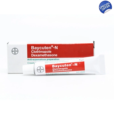 Baycuten -N Cream Clotrimazole Dexamethasone for Anti Eczema title=