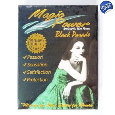 12 pcs Magic Power Black Parade Antiseptic Wet Tissue title=