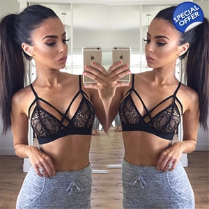 ČIPKASTI TROKUTASTI GRUDNJAK SA TRAKICAMA ( 99 kn )