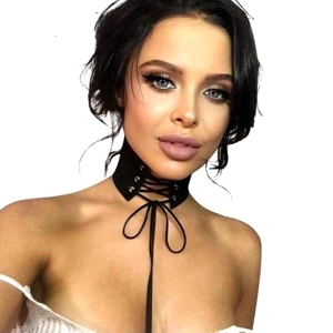Široka choker ogrlica na vezanje (69 kn)