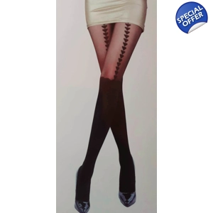 GET 679 Tatoo čarape hulahopke sa srcima (39 kn)