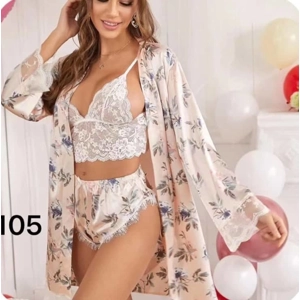 GET 724 Cvijetni komplet ogrtač + top + gaćice ( 159 kn )