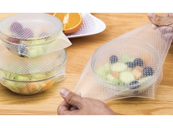 Reusable and Adjustable Silicone Food Covers: 4-Pack