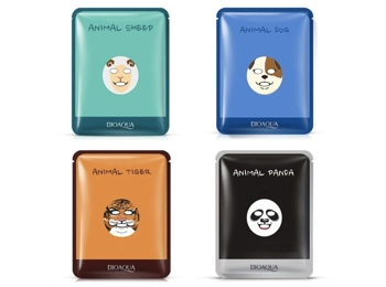 Set of 4 Nourishing Animal Facial Masks