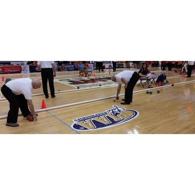 Complete 60 ft X 12 ft Indoor Bocce Game Package title=