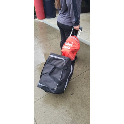 Inflatable Bocce Court Rolling Bag title=