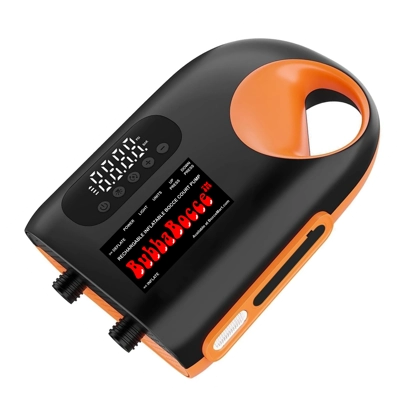 Two-Stage Rechargeable Automatic Bocce Court Inflation/Deflation Pump title=