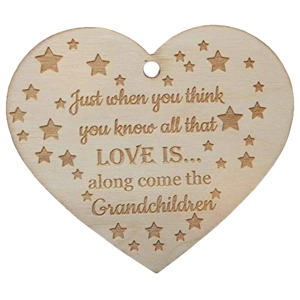 Grandchildren Grandparents Wooden Heart All That Love Is