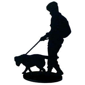 British Soldier with Search Dog