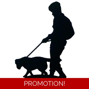 British Soldier with Search Dog