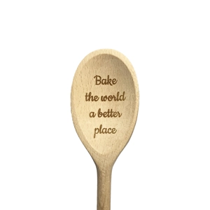Wooden spoon Bake the world a better place
