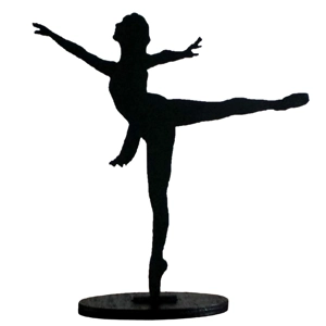 Silhouette Art : Ballet Dancer Figure Free standing