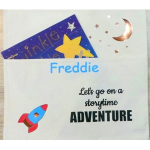 Cushion Cover with book pocket Personalised