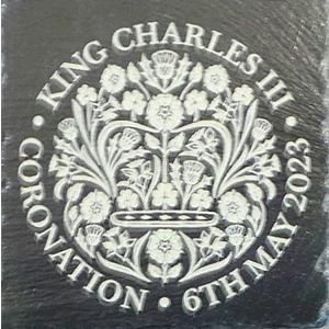 King Charles Coronation Slate Coaster