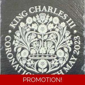 King Charles Coronation Slate Coaster