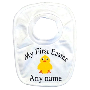 Personalised Easter Baby Bib ( Any Name )