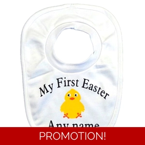 Personalised Easter Baby Bib ( Any Name )