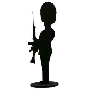 Silhouette Memorial British Army Grenadier Guard Figure wi..