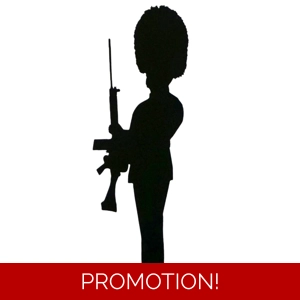 Silhouette Memorial British Army Grenadier Guard Figure wi..