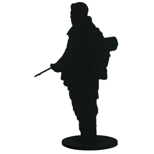 Silhouette British Army Soldier in profile Standing Approx 24cm tall