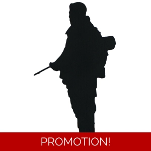 Silhouette British Army Soldier in profile Standing Approx 24cm tall
