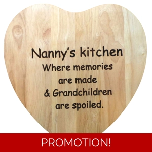 Large Heart Chopping Board ( Personalised )