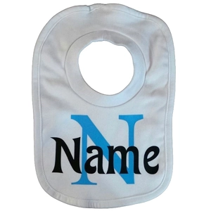 Personalised Baby Bib with Name and Initial