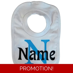 Personalised Baby Bib with Name and Initial